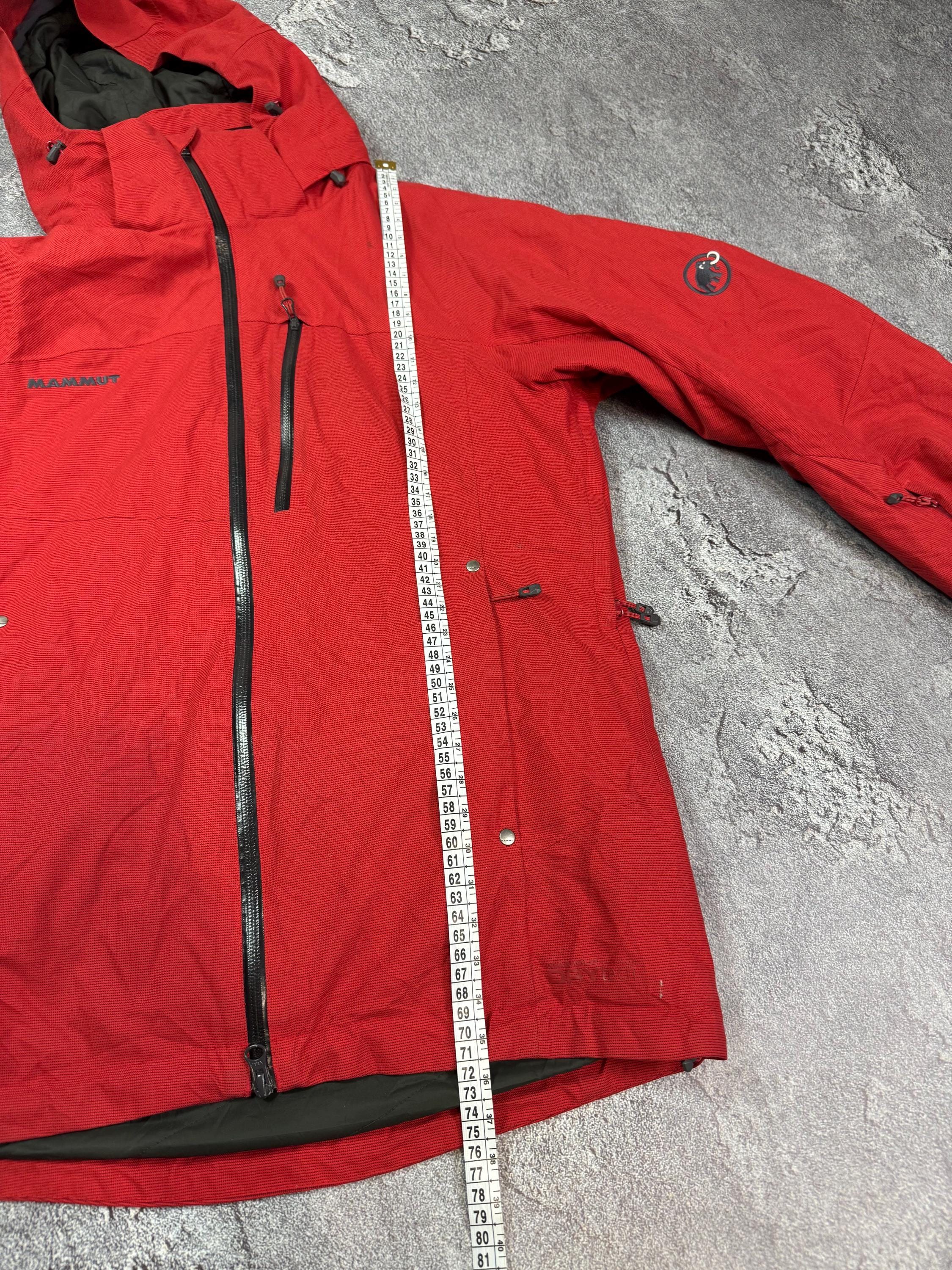 Vintage Mammut Dry Tech Red Jacket Premium Ski Hooded Outdoor Sz S