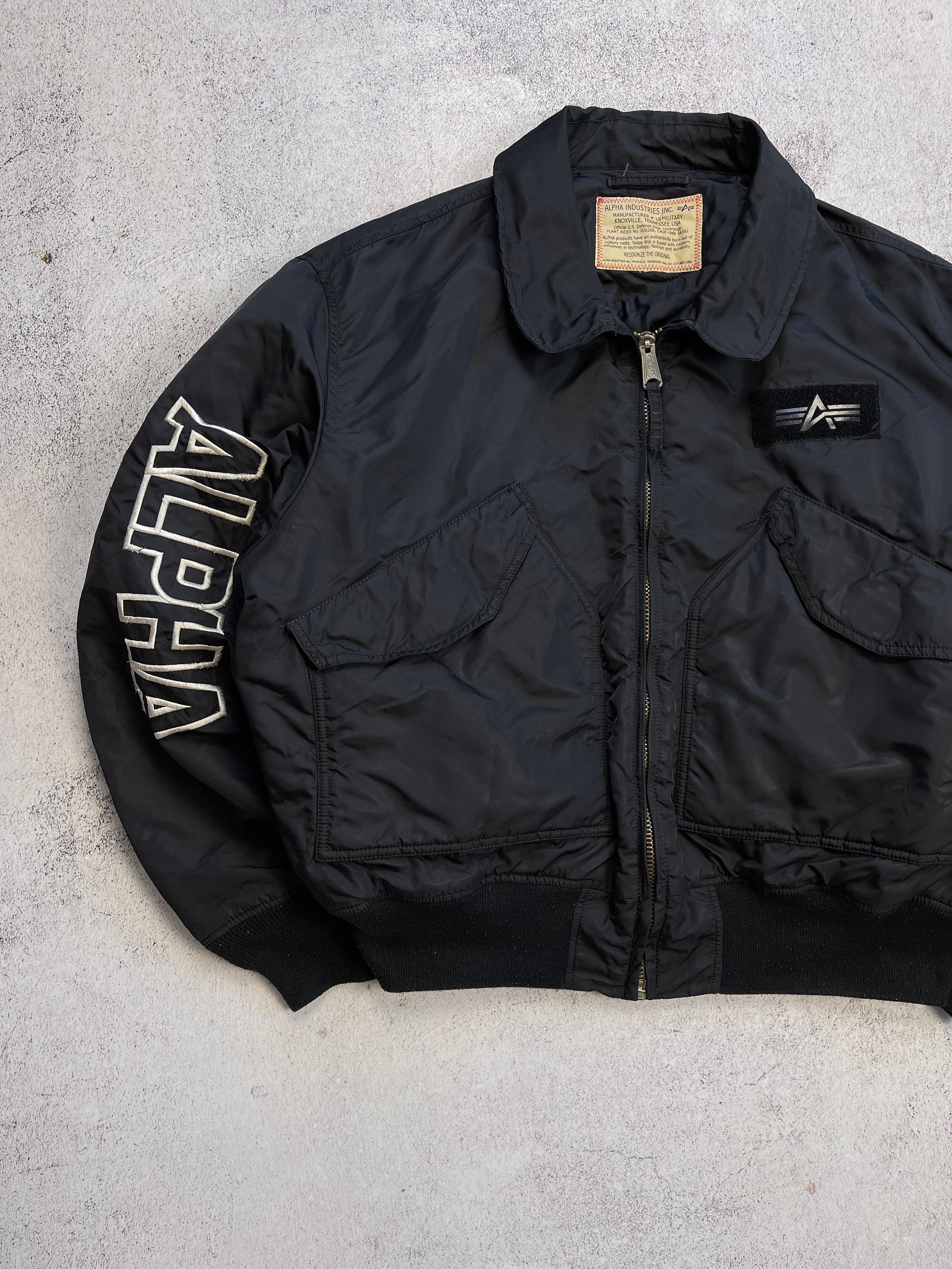 Alpha Industries Vintage Bomber CWU 45/P Flight Men's Black Alpha Industries Vintage Bomber CWU 45/P Flight Men's Black