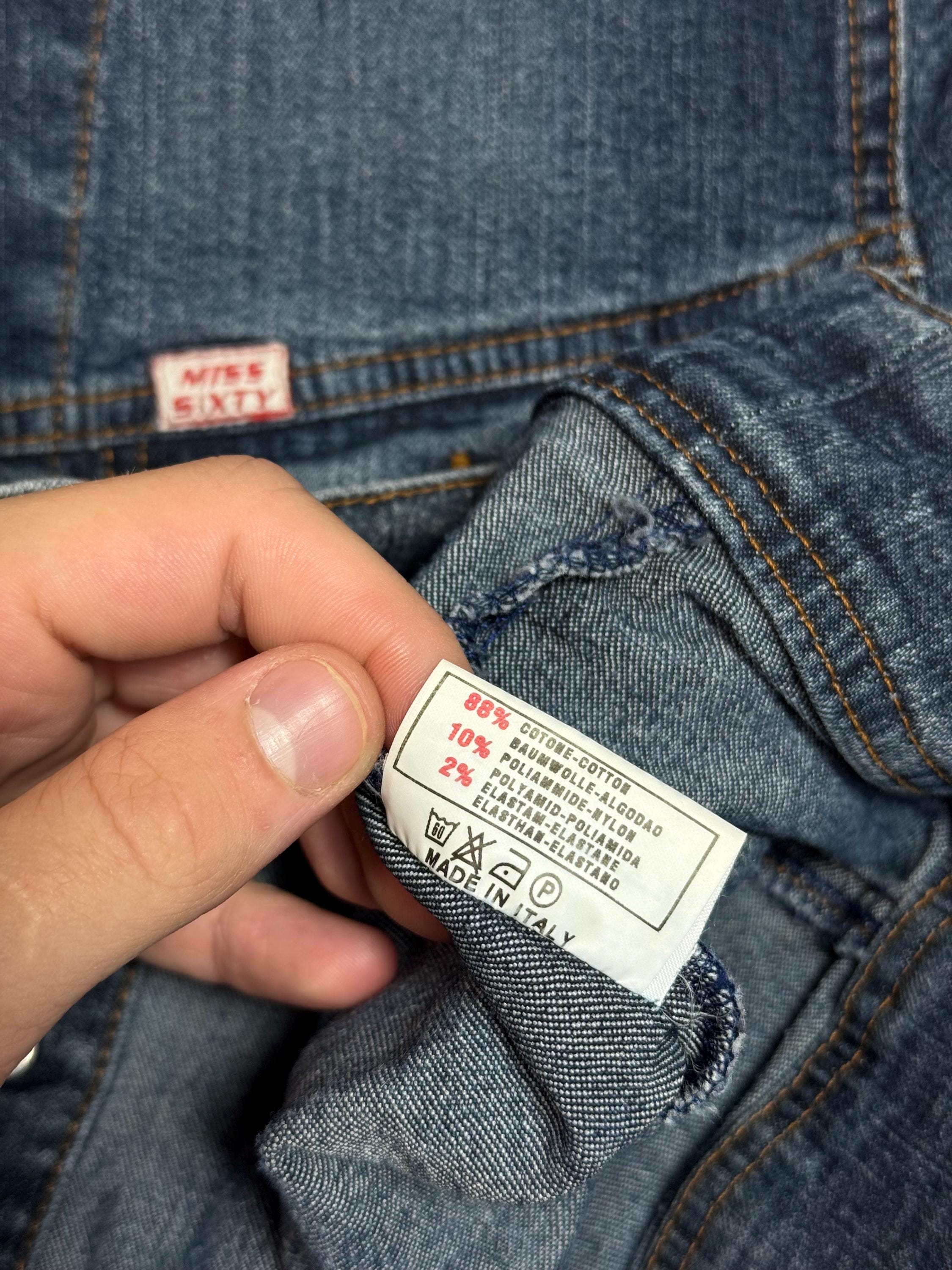 Miss Sixty 60 Jeans Vintage 90s Y2K Denim Jacket Croped Size S - Etsy