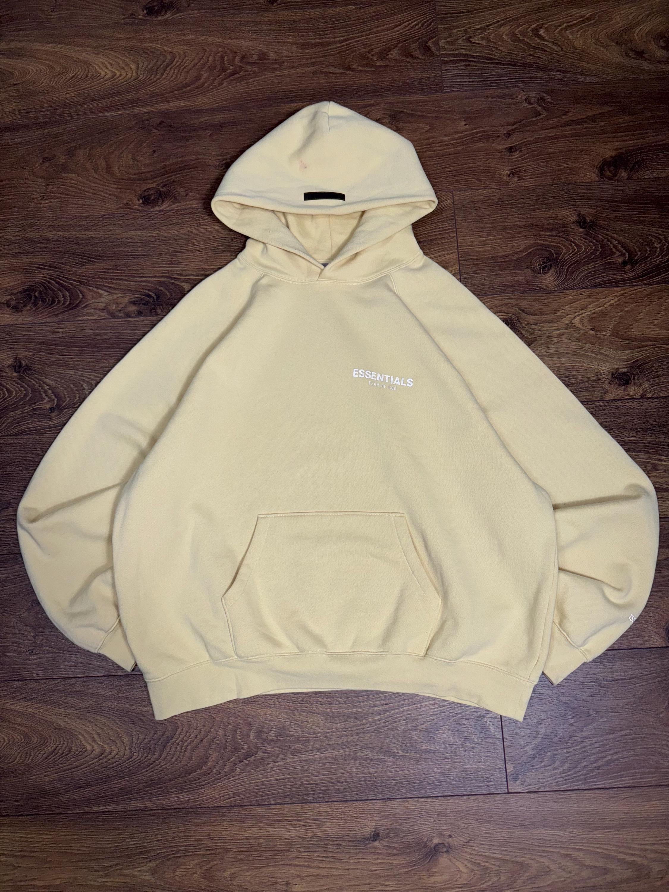 Fear of God Essentials Hoodie Y2K Rare Lemon Color Size XXL Mens Fear of God Essentials Hoodie Y2K Rare Lemon Color Size XXL Mens