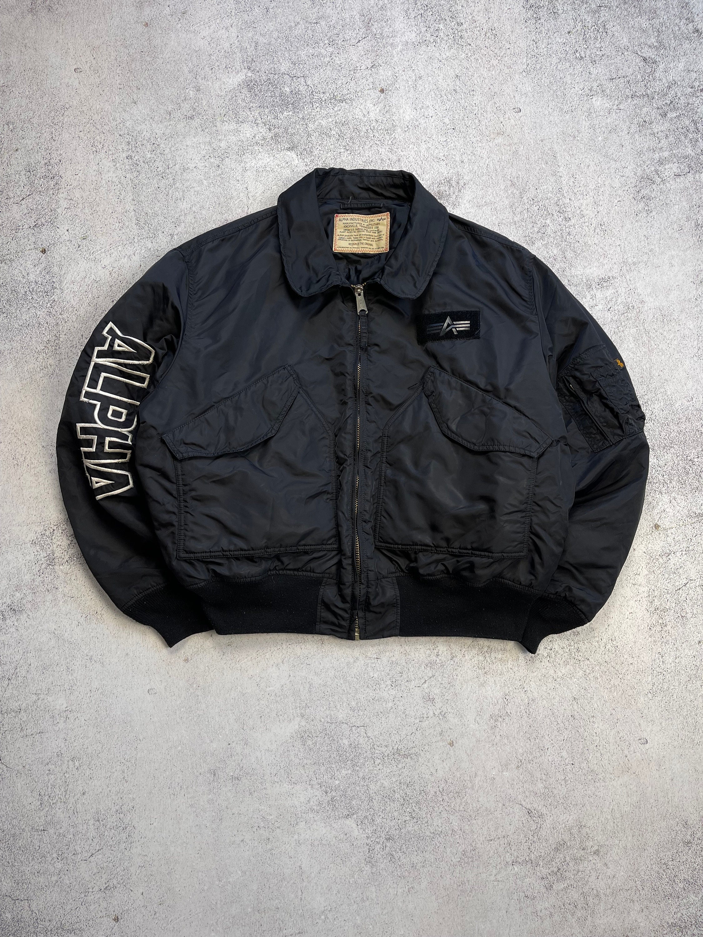 Alpha Industries Vintage Bomber CWU 45/P Flight Men's Black Alpha Industries Vintage Bomber CWU 45/P Flight Men's Black