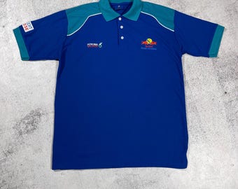 Red Bull Sauber Petronas Herren Vintage 90er Jahre Polo-T-Shirt Racing F1