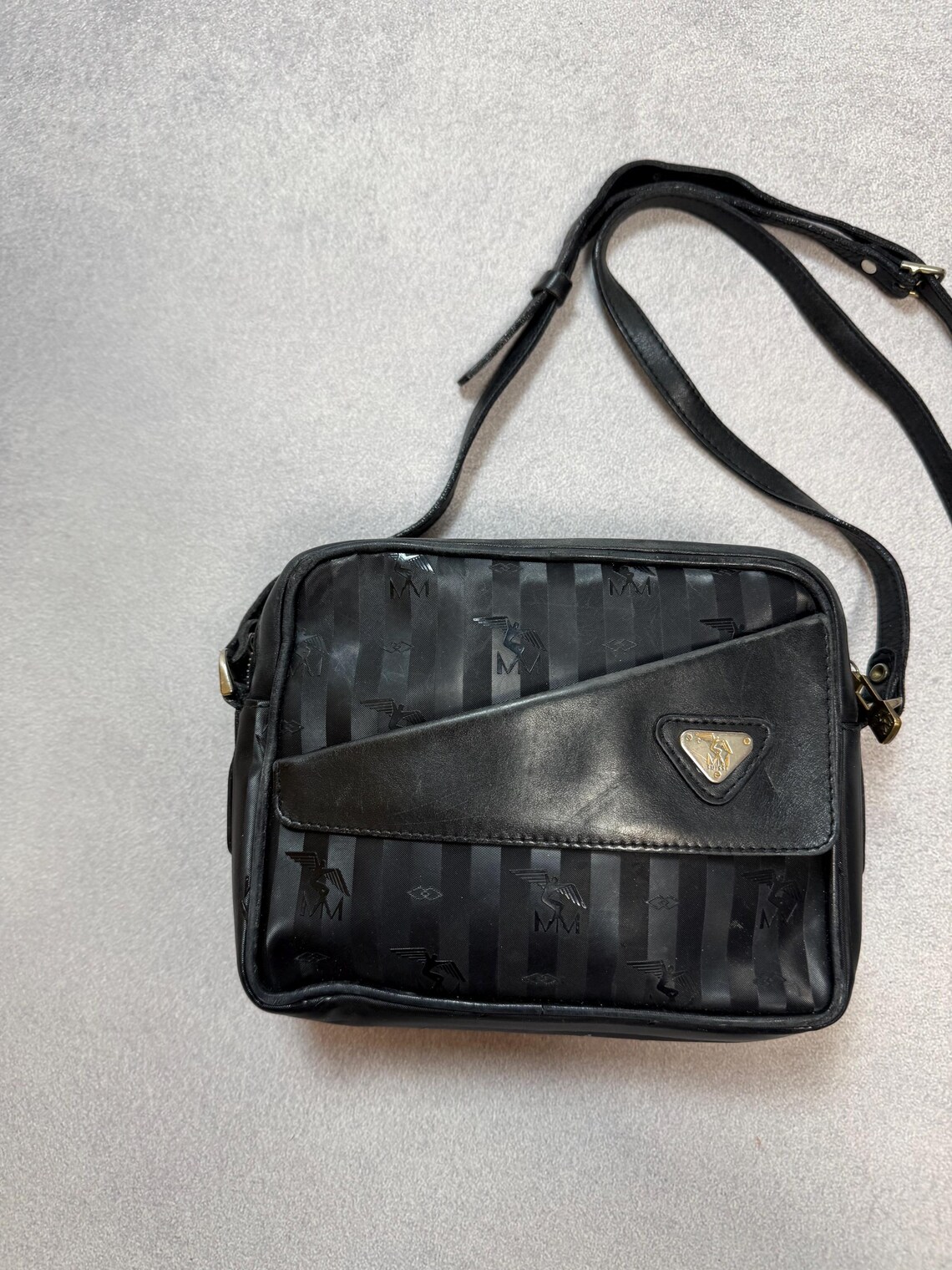 Vintage Maison Mollerus Shoulder Crossbody Small Bag Luxury Black Small Unisex, foto 4 di 5