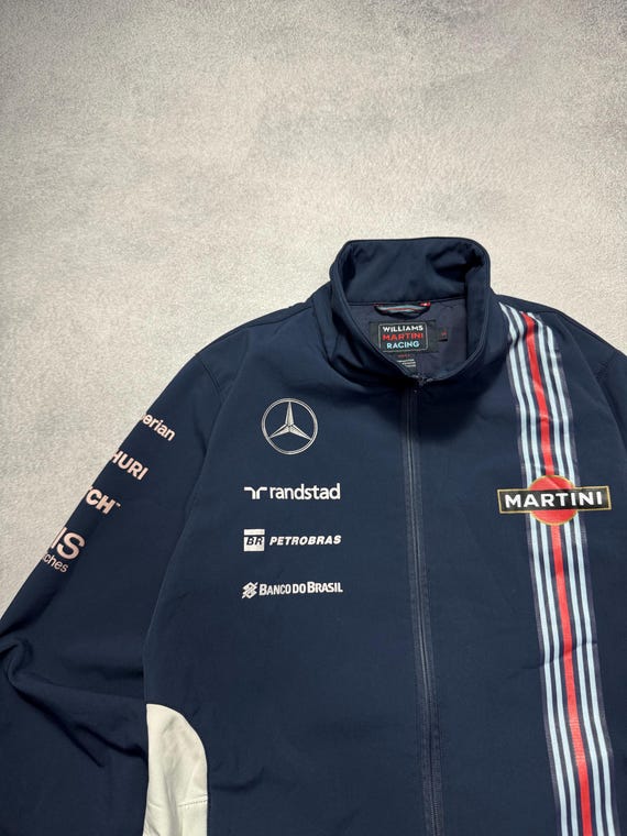 Williams Martini Racing F1 Team Mercedes Benz Vintage Y2K Softshell Jacket Sz S View 5