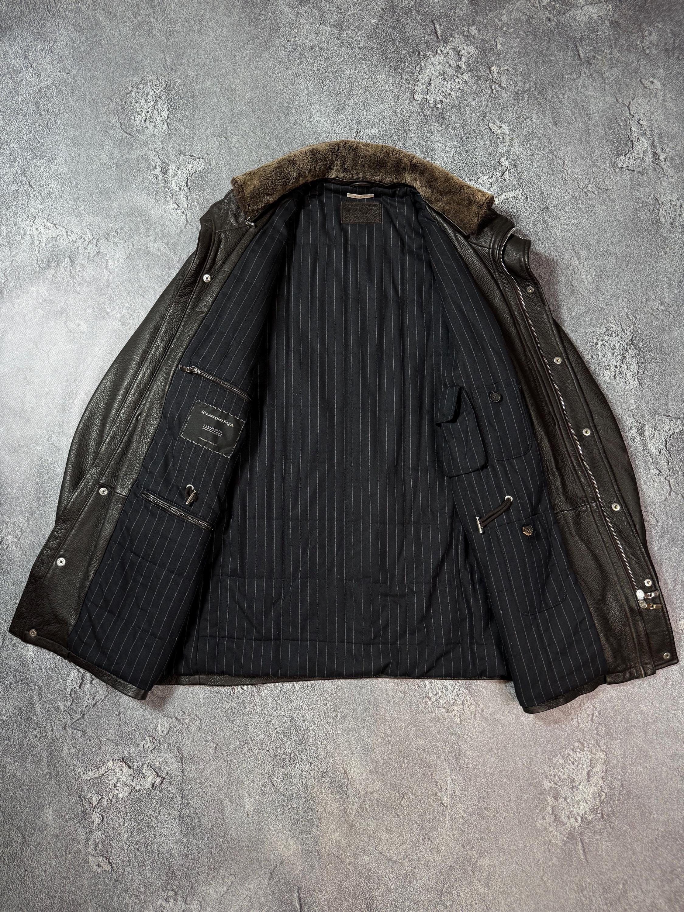 ERMENEGILDO ZEGNA エレメンツ レザー ディアスキン カーコート 高級