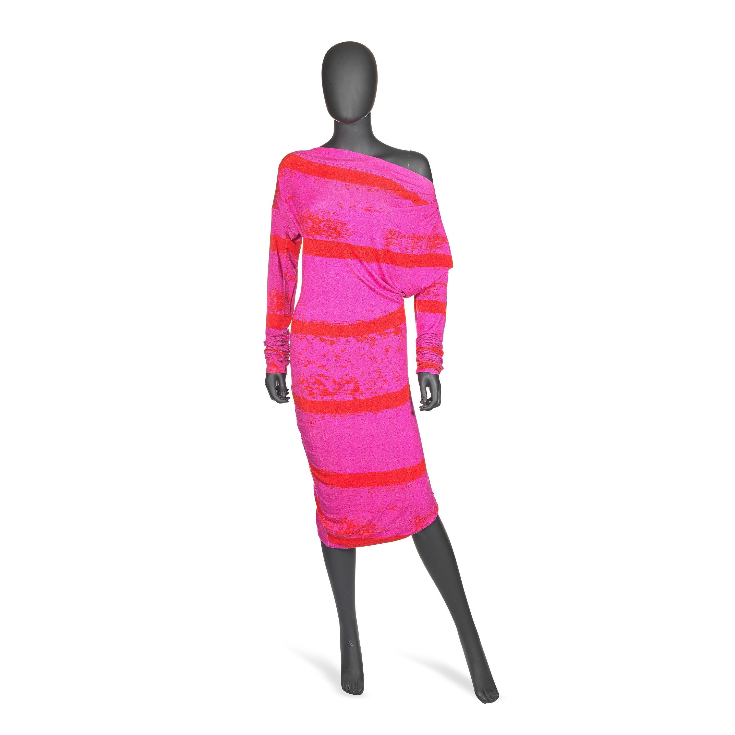 vivienne westwood anglomania pink dress Vivienne Westwood Anglomania Draped Bodycon Pink Midi Dress Size M