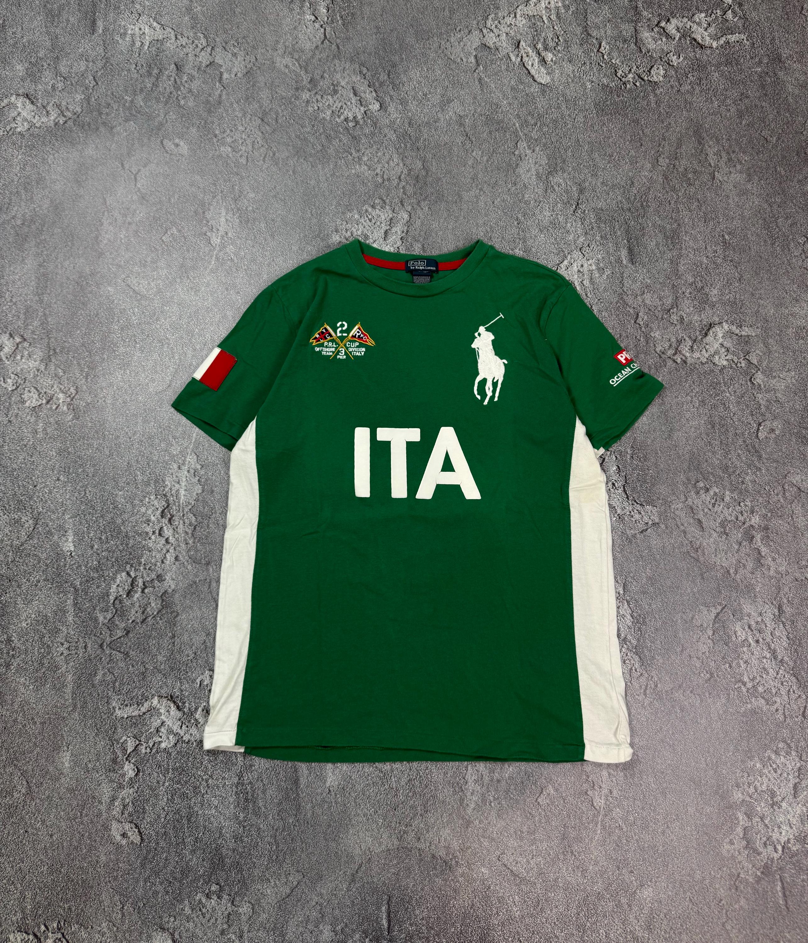 Polo Ralph Lauren Vintage Ita-24 T-shirt Big Flag Italy