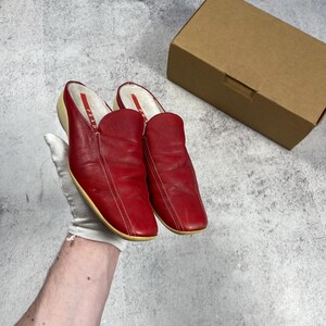 Prada Red Slippers Minimalist Design Women main image 3