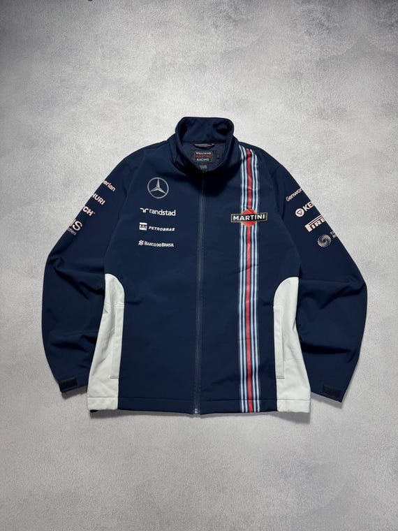 Williams Martini Racing F1 Team Mercedes Benz Vintage Y2K Softshell Jacket Sz S