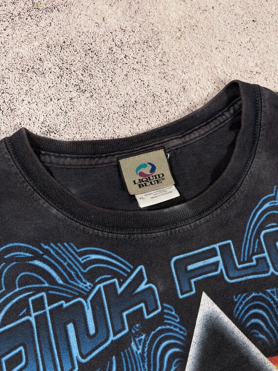 Liquid Blue Pink Floyd Men's Vintage Tie Dye T-shirt the Dark Side
