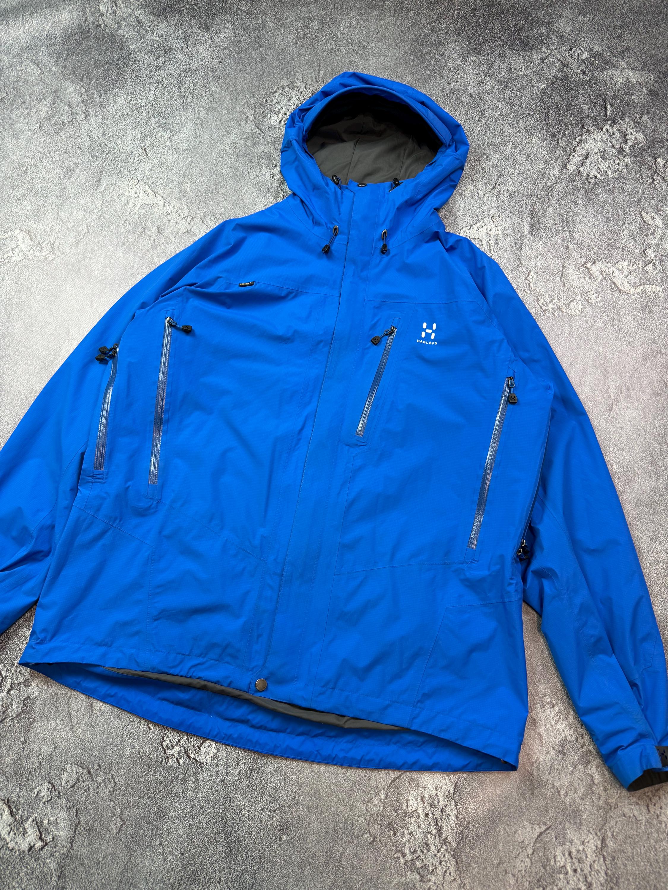 美品 Haglofs Astral/Orion Gore-Tex Jacket Haglofs Astral/orion Gore-tex Jacket Men's Blue Hooded Ski