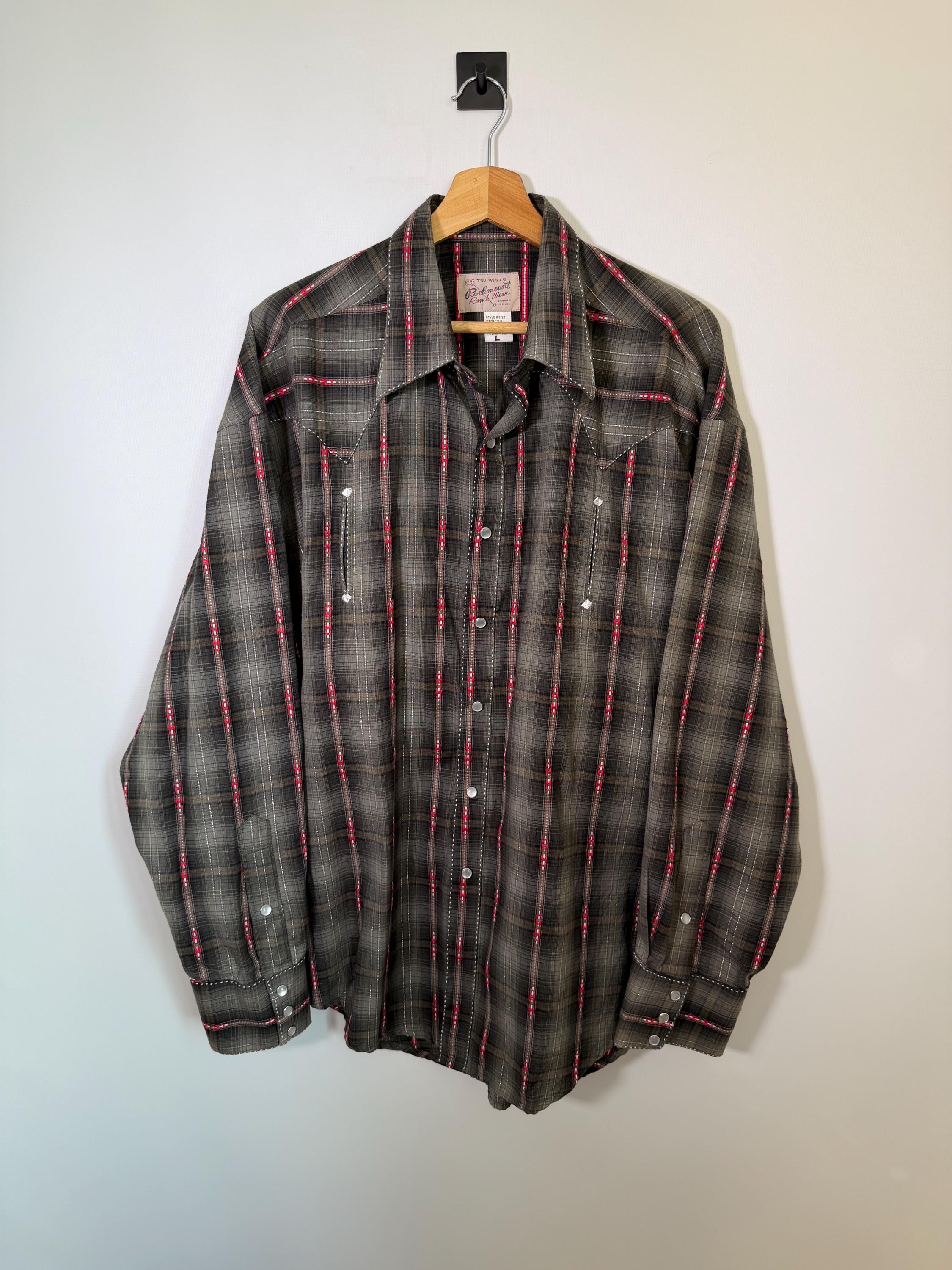 Rockmount Ranch Wear Tru West Men's Vintage Plaid Snap Western