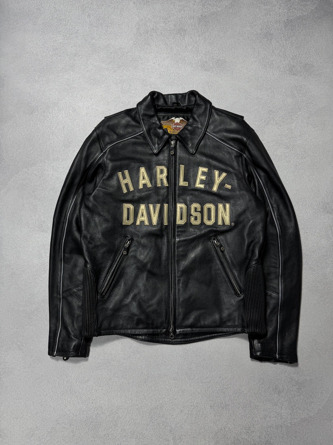 Harley Davidson Racing 100 Years Anniversary Black Leather Biker