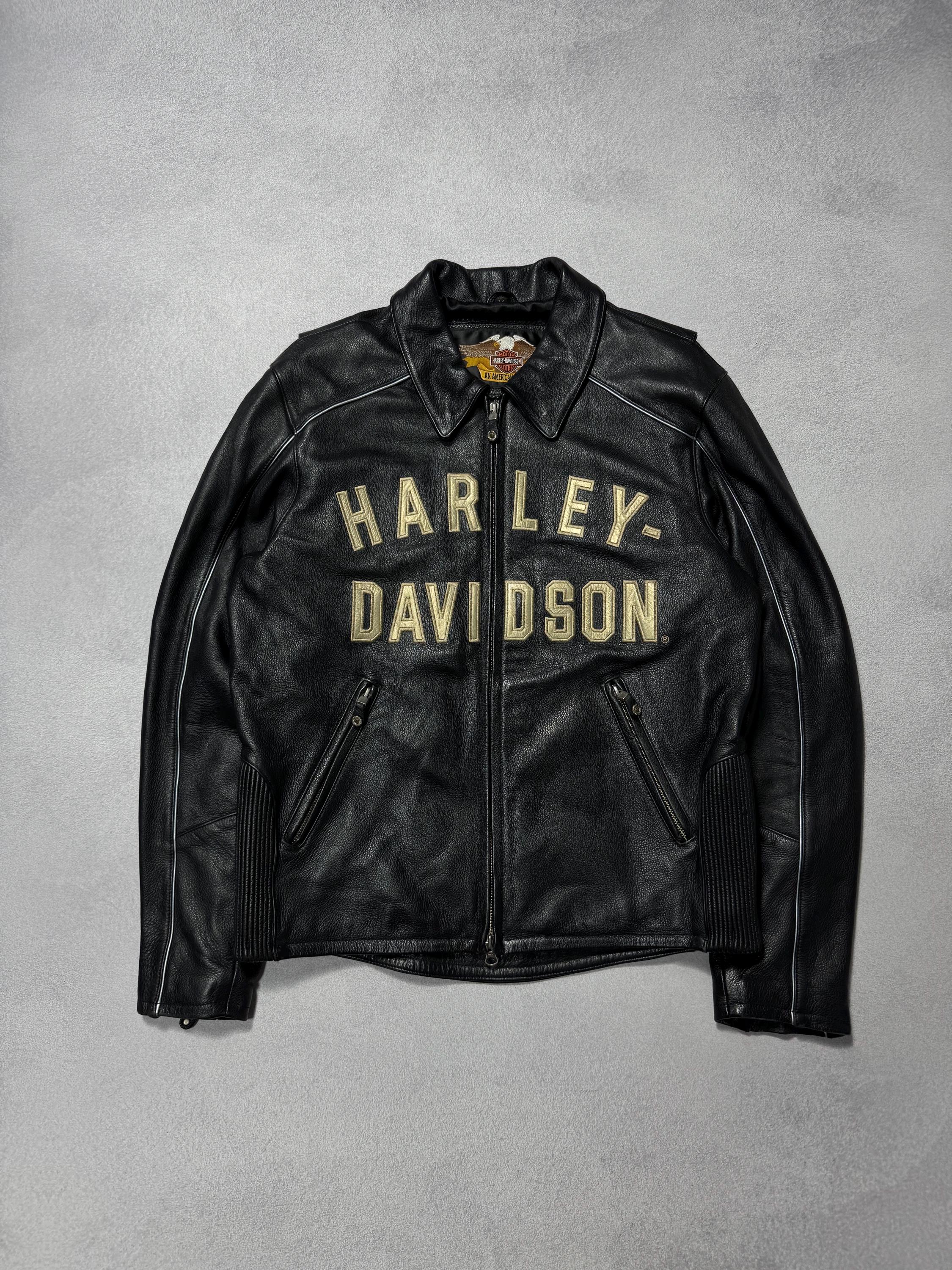 Harley Davidson Racing 100 Years Anniversary Black Leather Biker