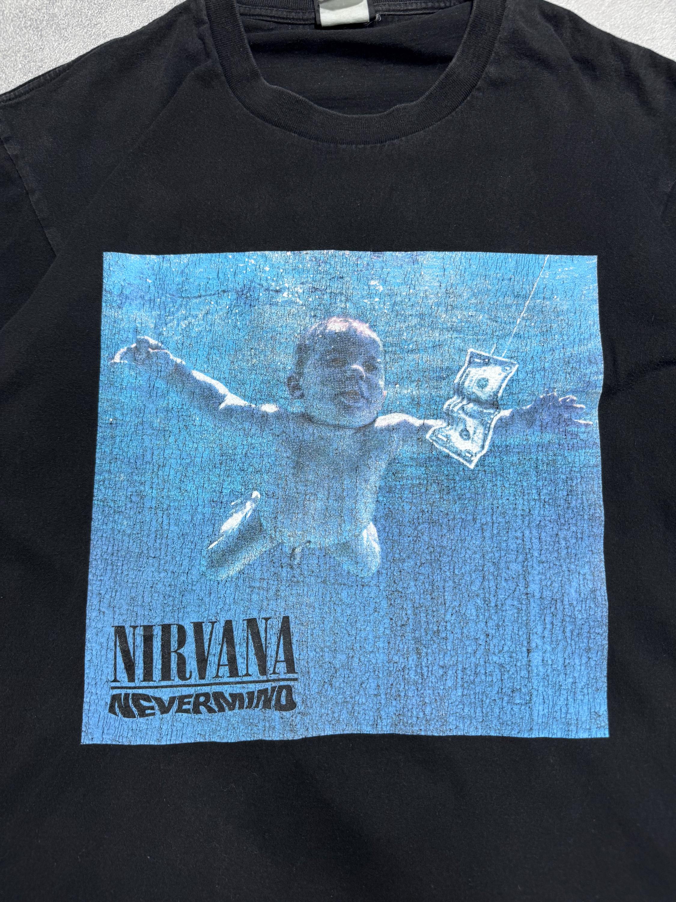 Vintage Ultra Rare Nirvana Nevermind Shirt Music Band Single