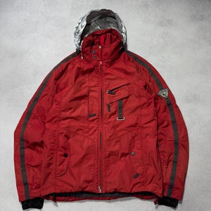 BOGNER SPORTS スキーウェア ジャケット サイズ50 Bogner Ski Jacket Fire Ice Mens Stripes Sleeve Red Ski Size 50 M-L