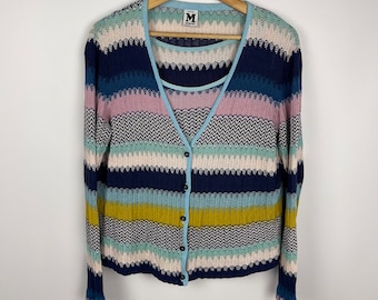 Missoni Femme Cardigan/Débardeur 2 en 1 Rayé Multicolore