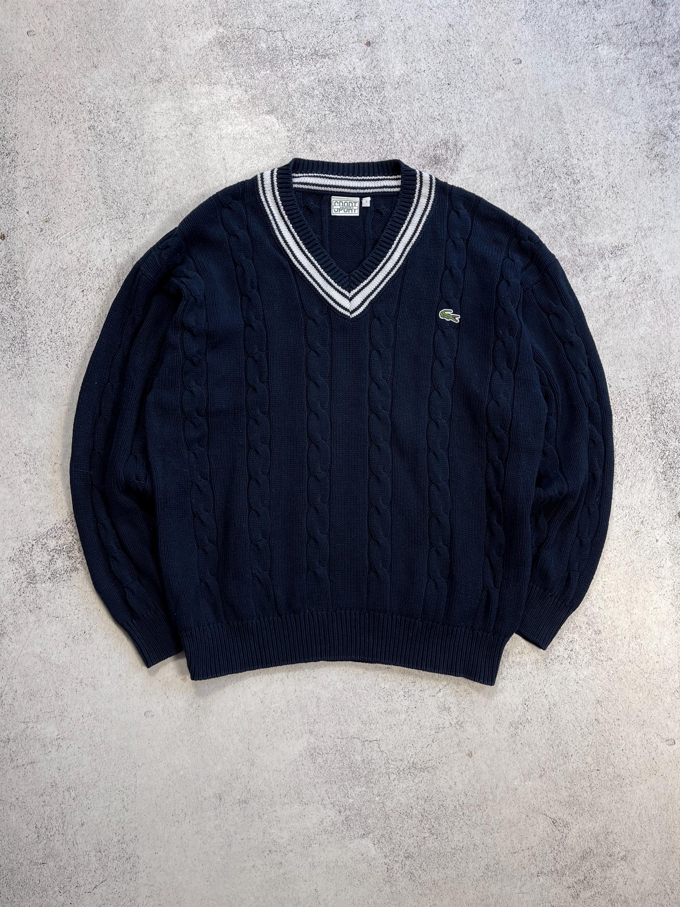 French LACOSTE 1980s／Cable Knit Sweater s-l400.jpg