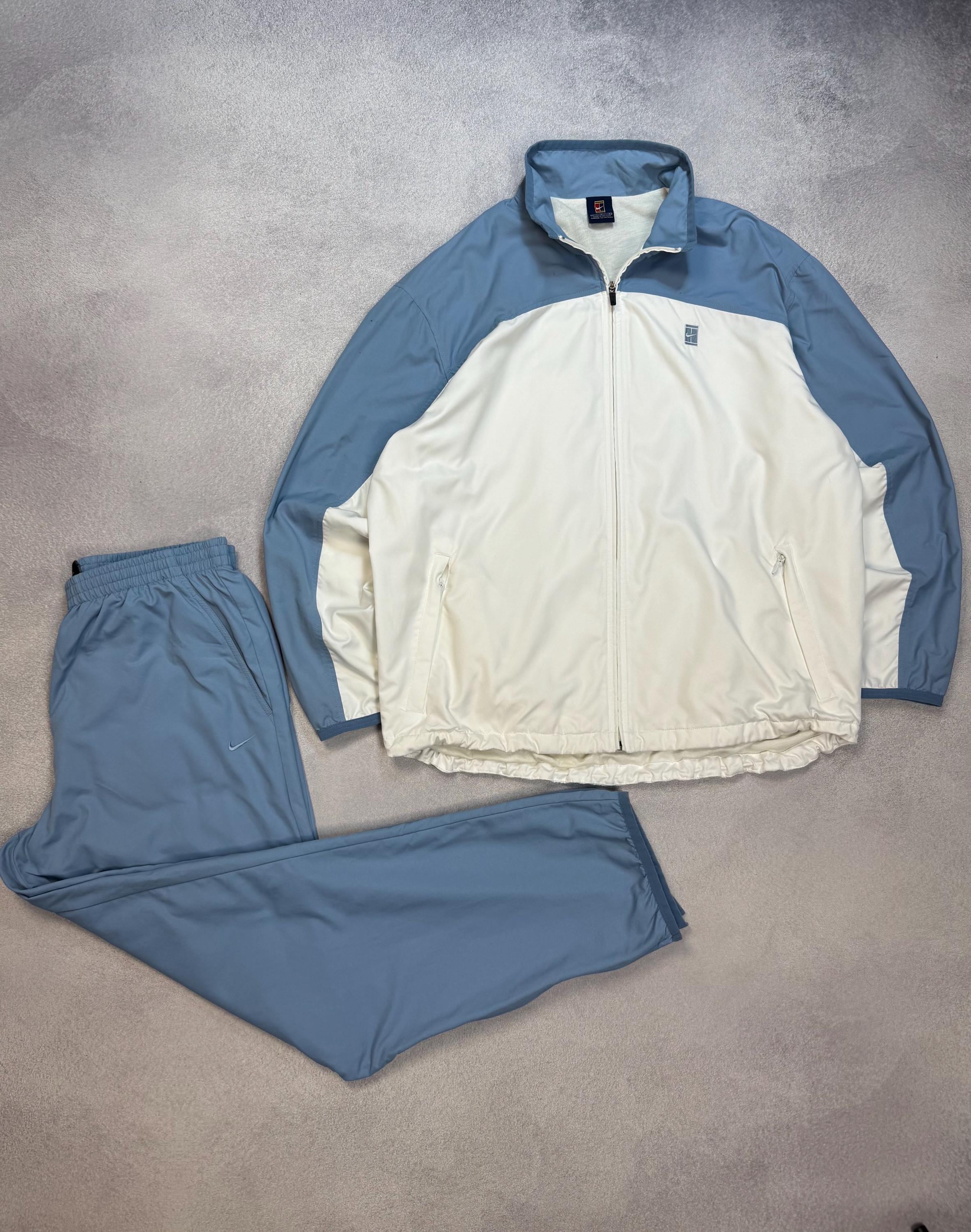 Vintage Nike Challenge Court Nylon Insuled Tracksuit 90s Blue