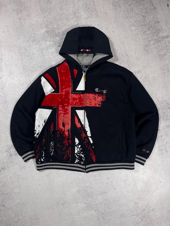 Coogi Vintage Men's Zip up Hoodie Embroidered Heritage 69 Rare