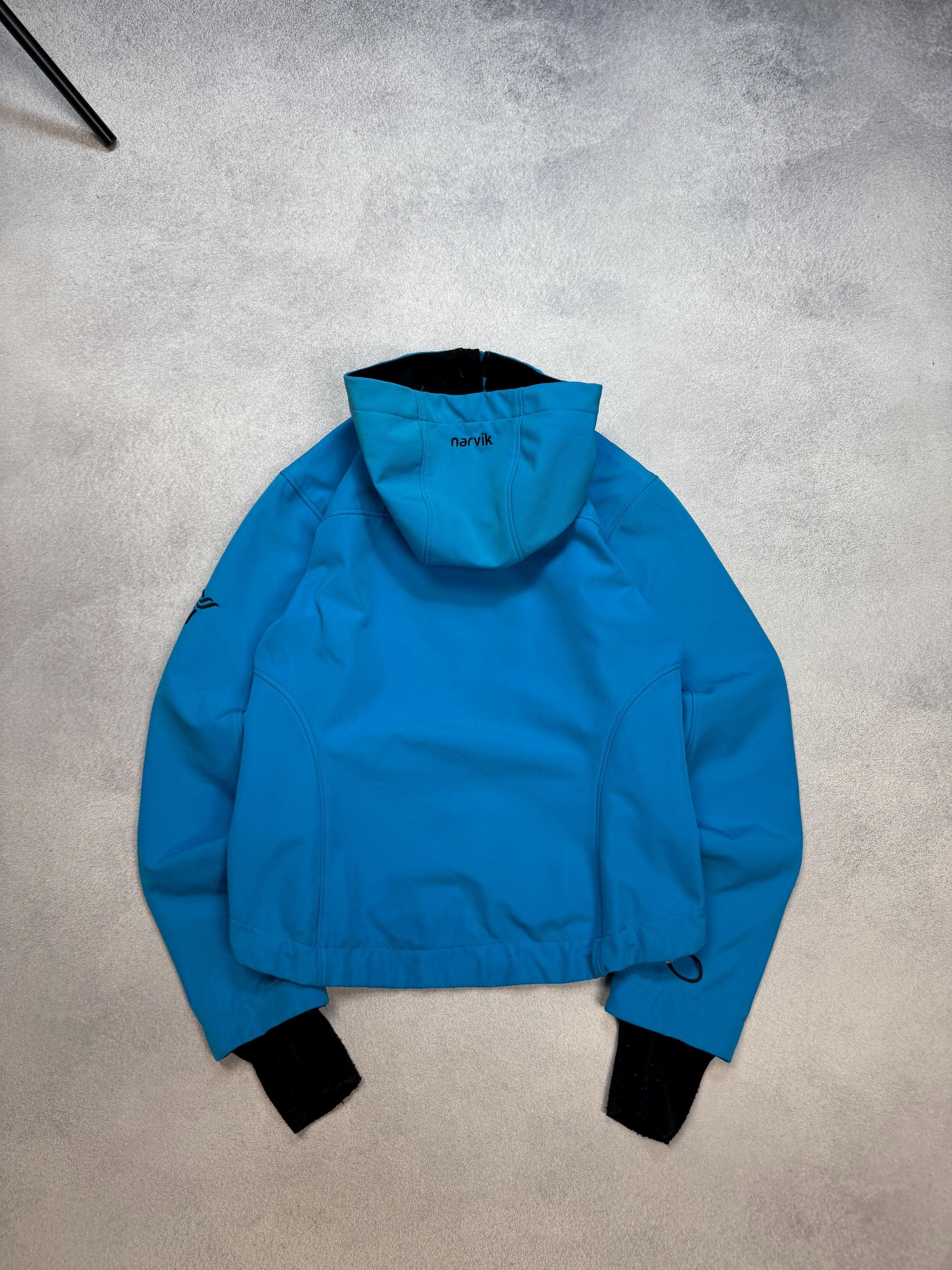 Norrona Narvik Windstopper Soft Shell Jacket Blue Hooded Womens