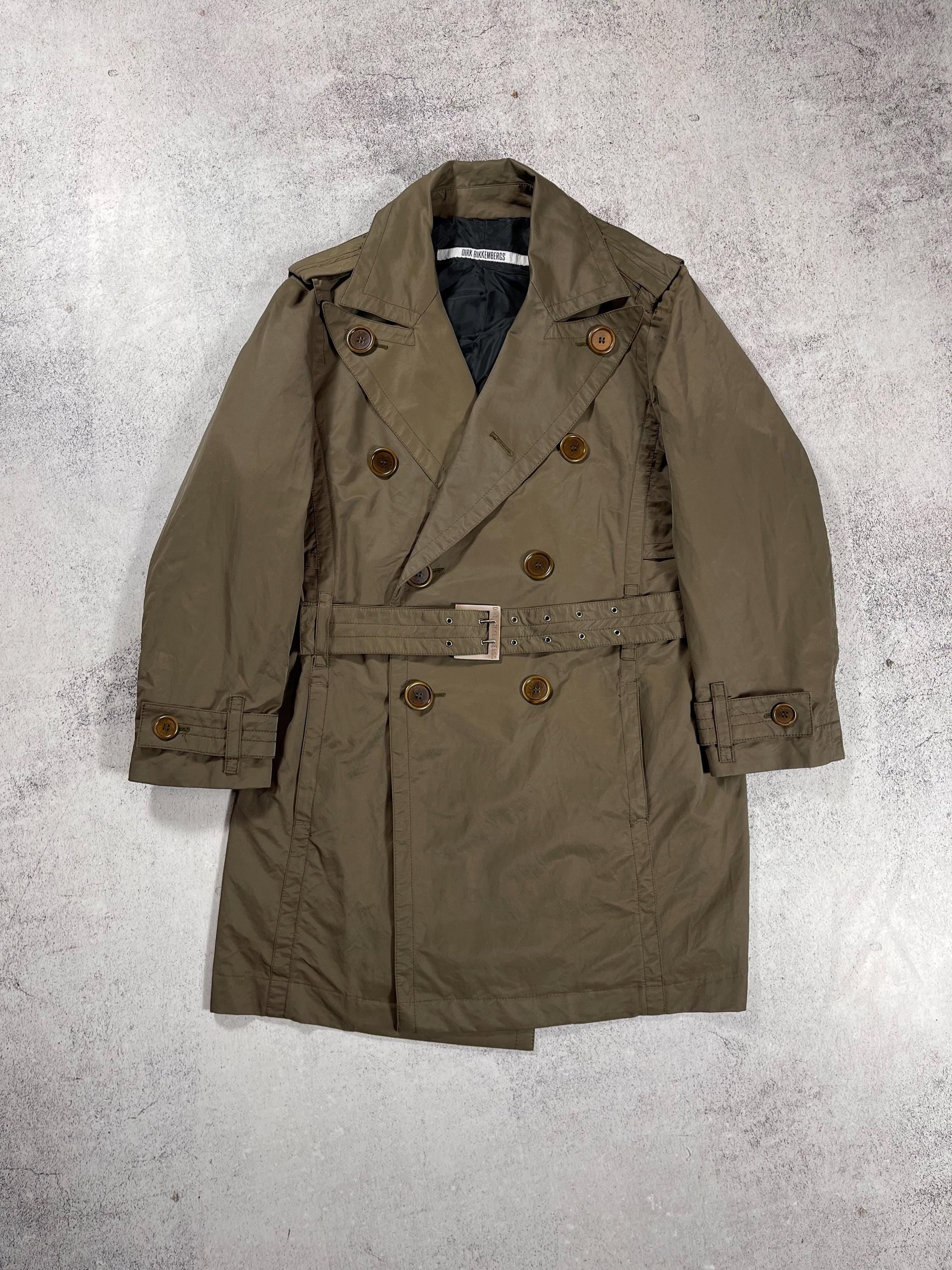 Dirk Bikkembergs Men's Vintage 90s Belted Trench Coat Dirk Bikkembergs Men's Vintage 90s Belted Trench Coat