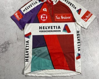 Maillot Cycliste Vintage Equipe France 70's - Bleu, Acrylique, Taille S