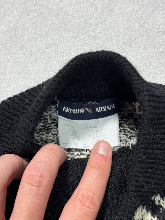 Vintage Emporio Armani 90s Archive Rare Mens Sweater Pure Wool