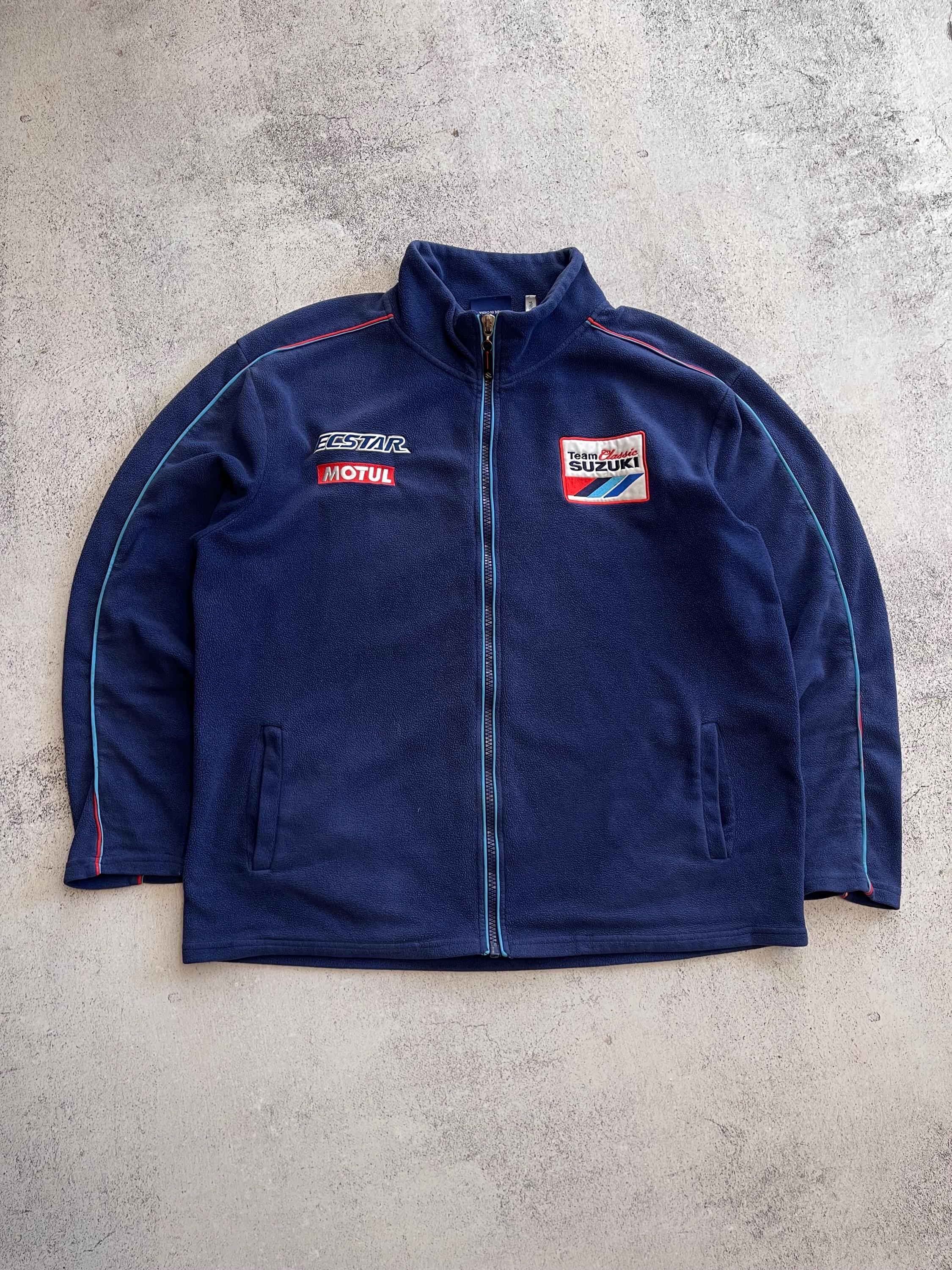 Suzuki Escstar Fleece Moto GP Team Mens Blue Full Zip GSX Biker
