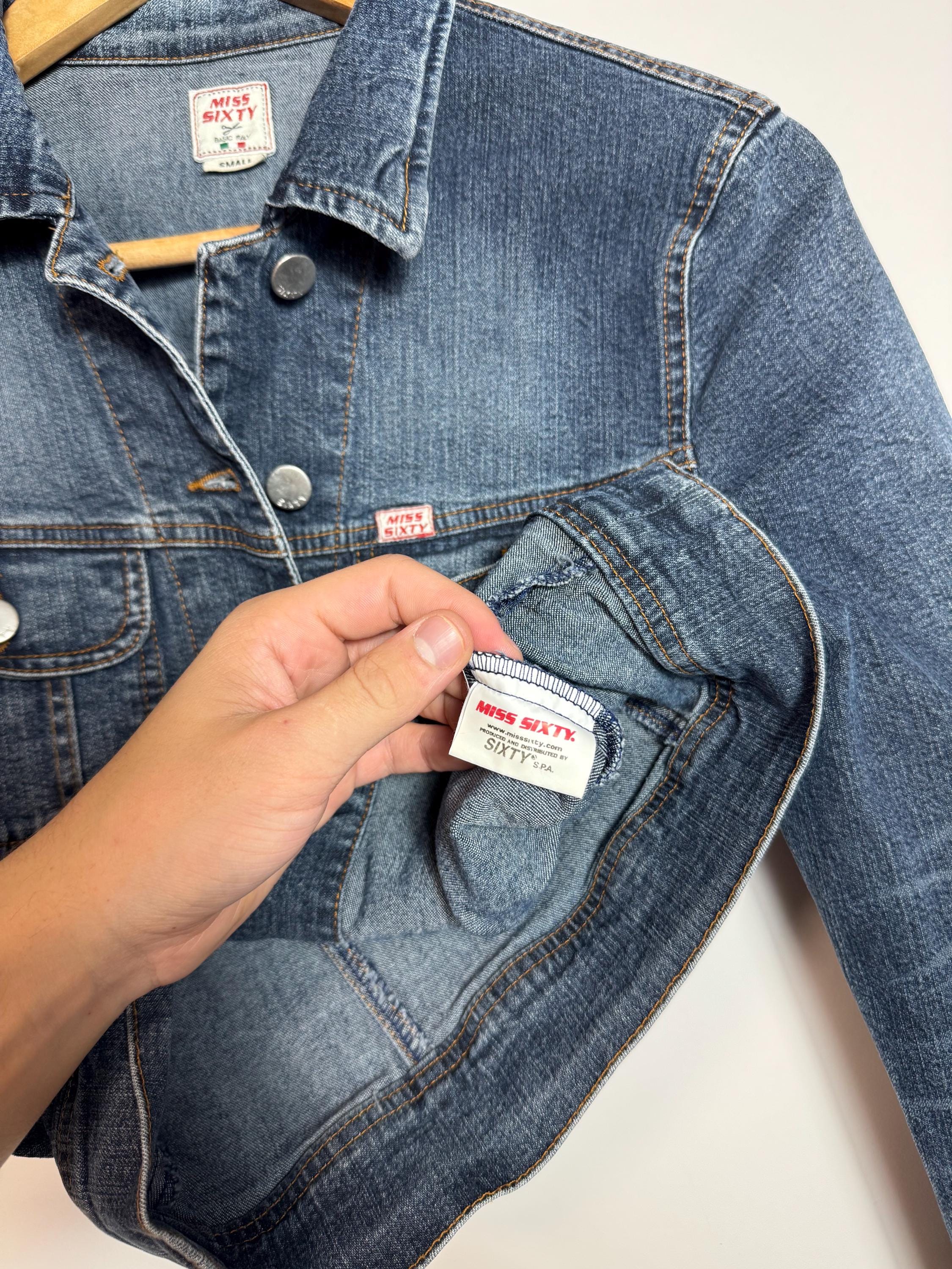 Miss Sixty 60 Jeans Vintage 90s Y2K Denim Jacket Croped Size S - Etsy