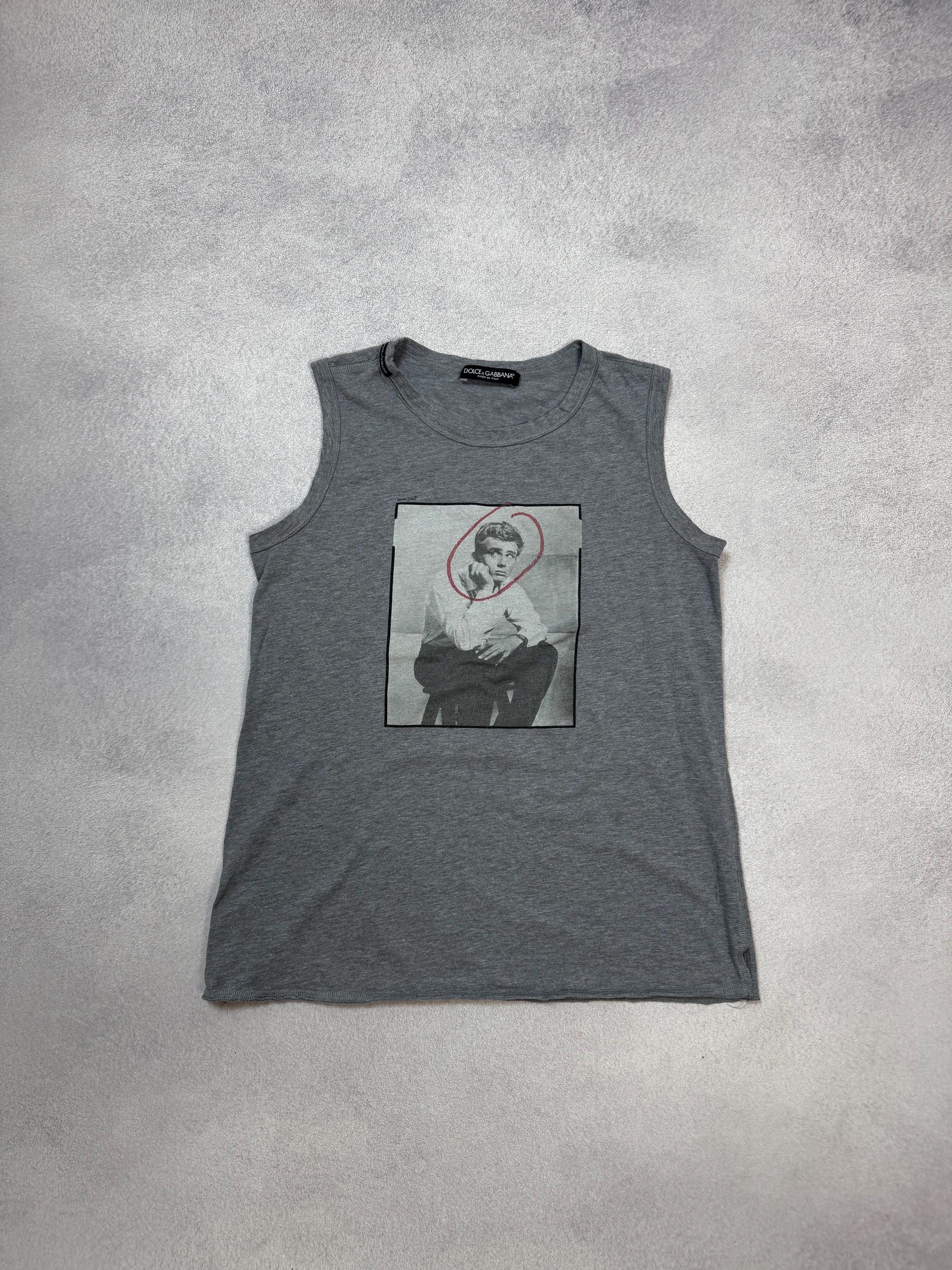 D&G Dolce Gabbana Vintage 90s James Dean Printed Tank Top Y2K Size