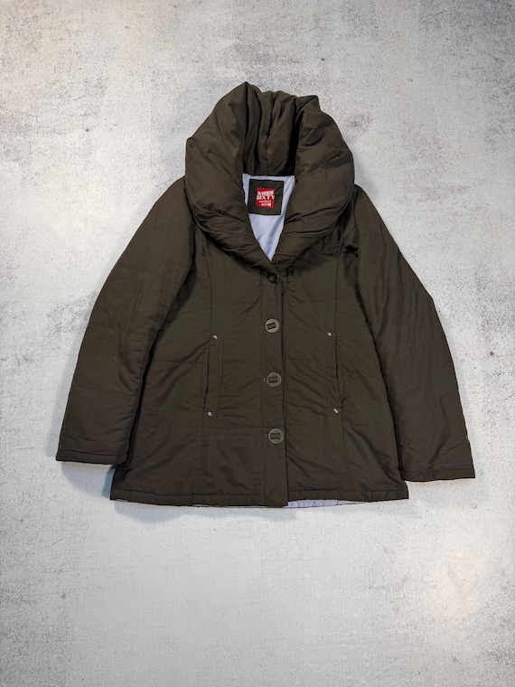 Miss Sixty M60 Women's Vintage 00s Puff Collar Y2k Jacket Army