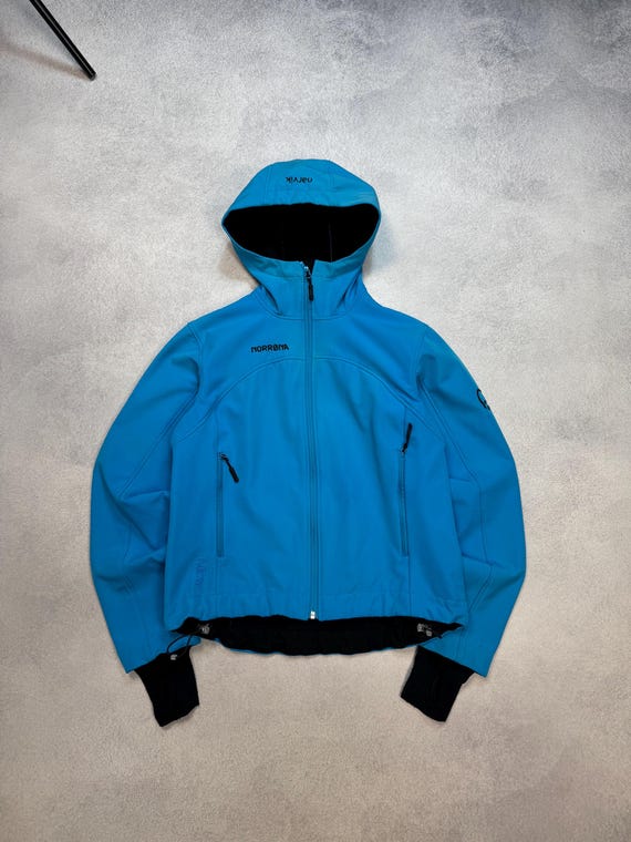 Norrona Narvik Windstopper Soft Shell Jacket Blue Hooded Womens