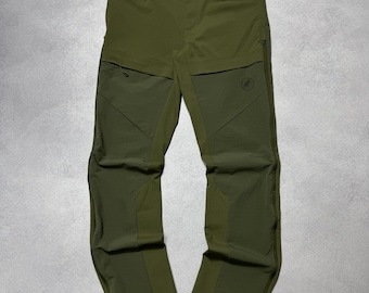 Mammut Mens Softshell Pants Trousers Tactical Outdoor Khaki Green Hiking Size S
