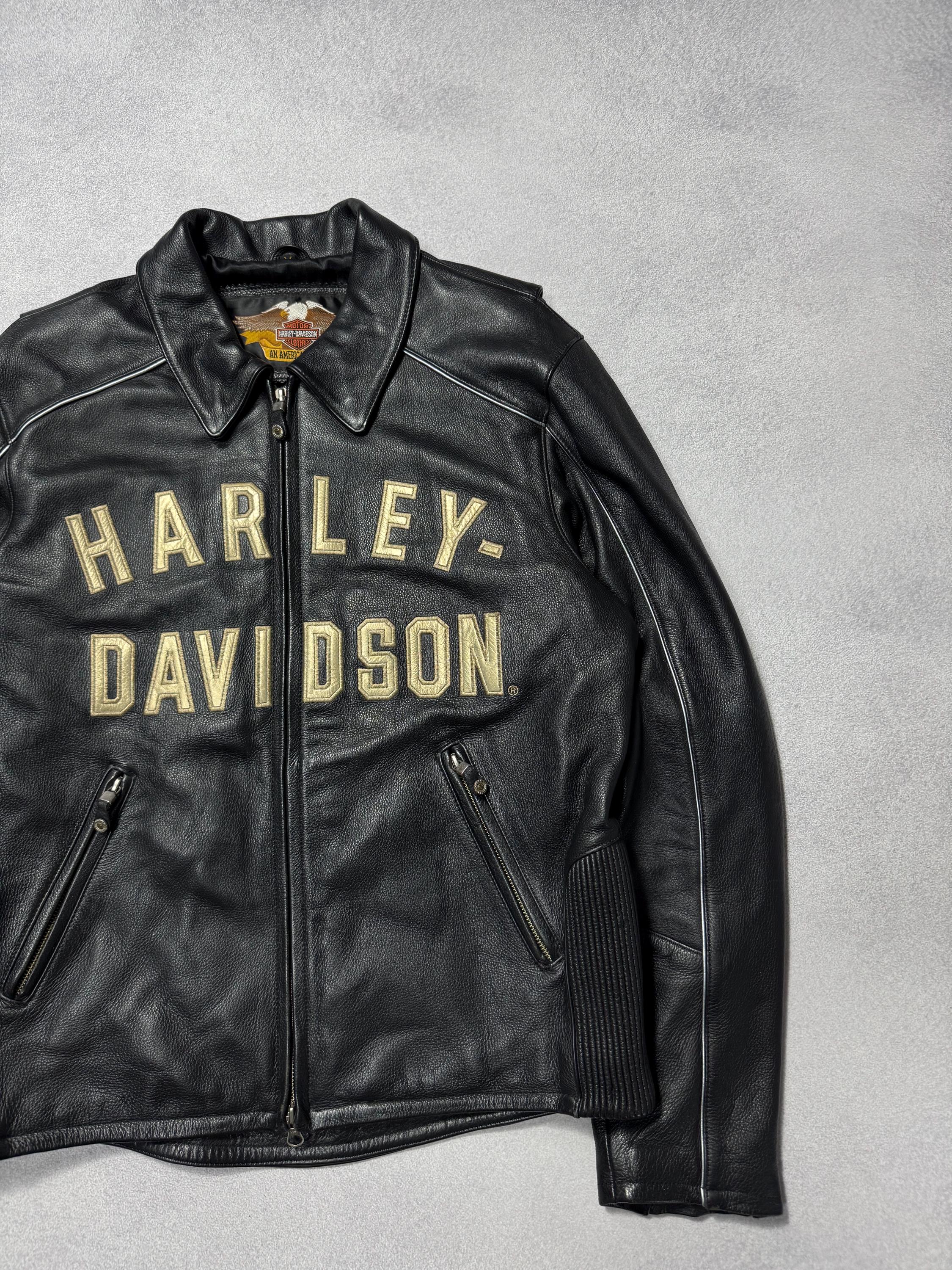 Harley Davidson Racing 100 Years Anniversary Black Leather Biker 