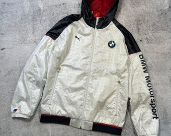 Puma BMW M Motorsport Mens Light Weight Hooded Racing Zipper Jacket Size M Etsy UK