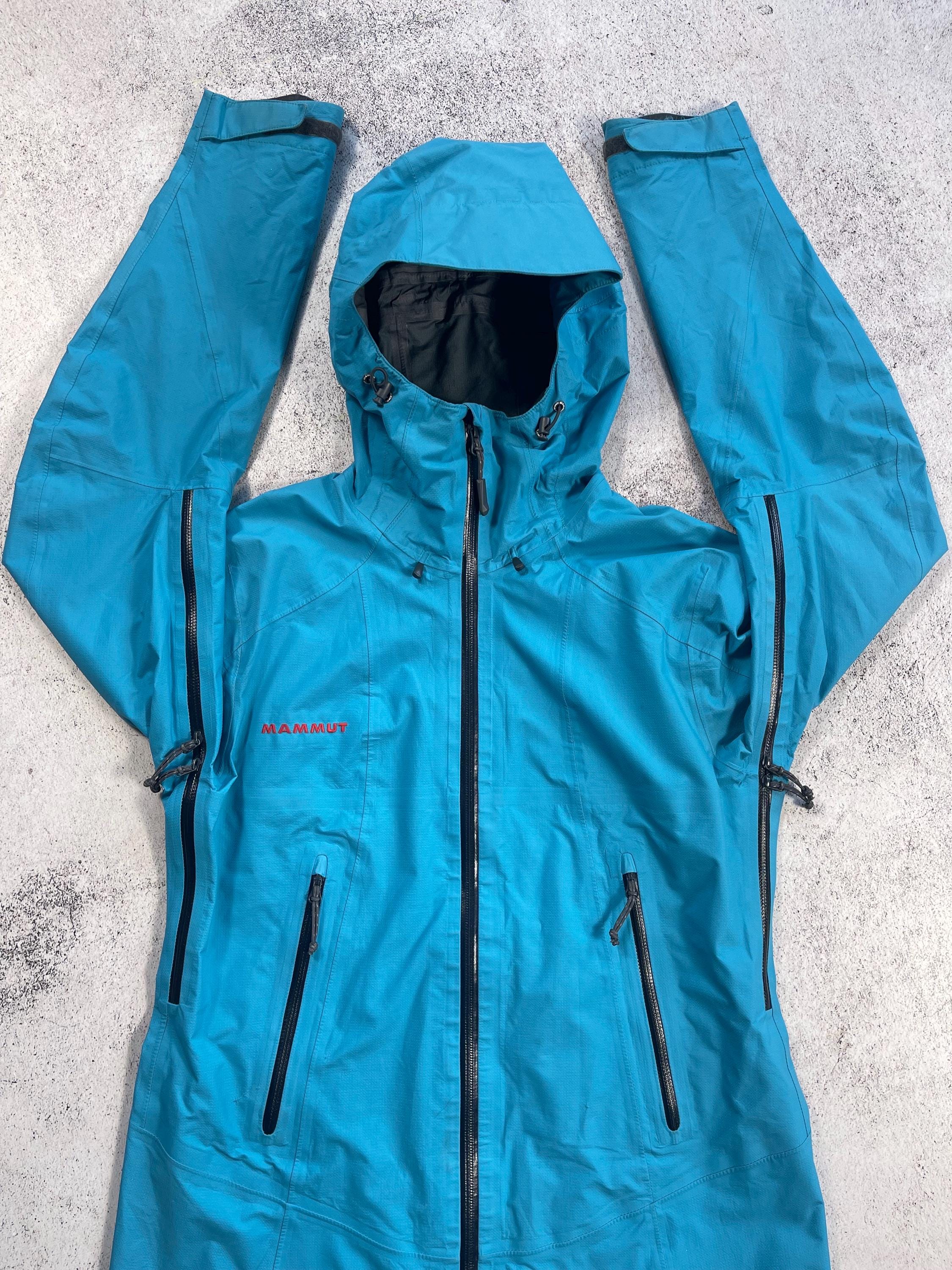 Mammut Gore-tex Women's Blue Zip Hooded Jacket Vintage Waterproof