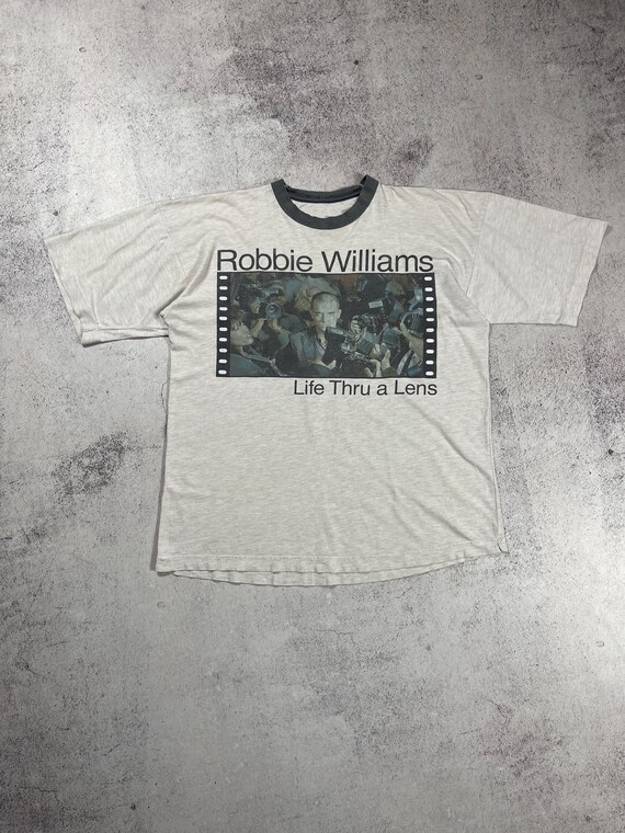 Robbie Williams Life Thru A Lance Vintage T-shirt 1997 Concert