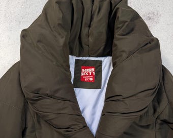 Miss Sixty M60 Women's Vintage 00s Puff Collar Y2k Jacket Army