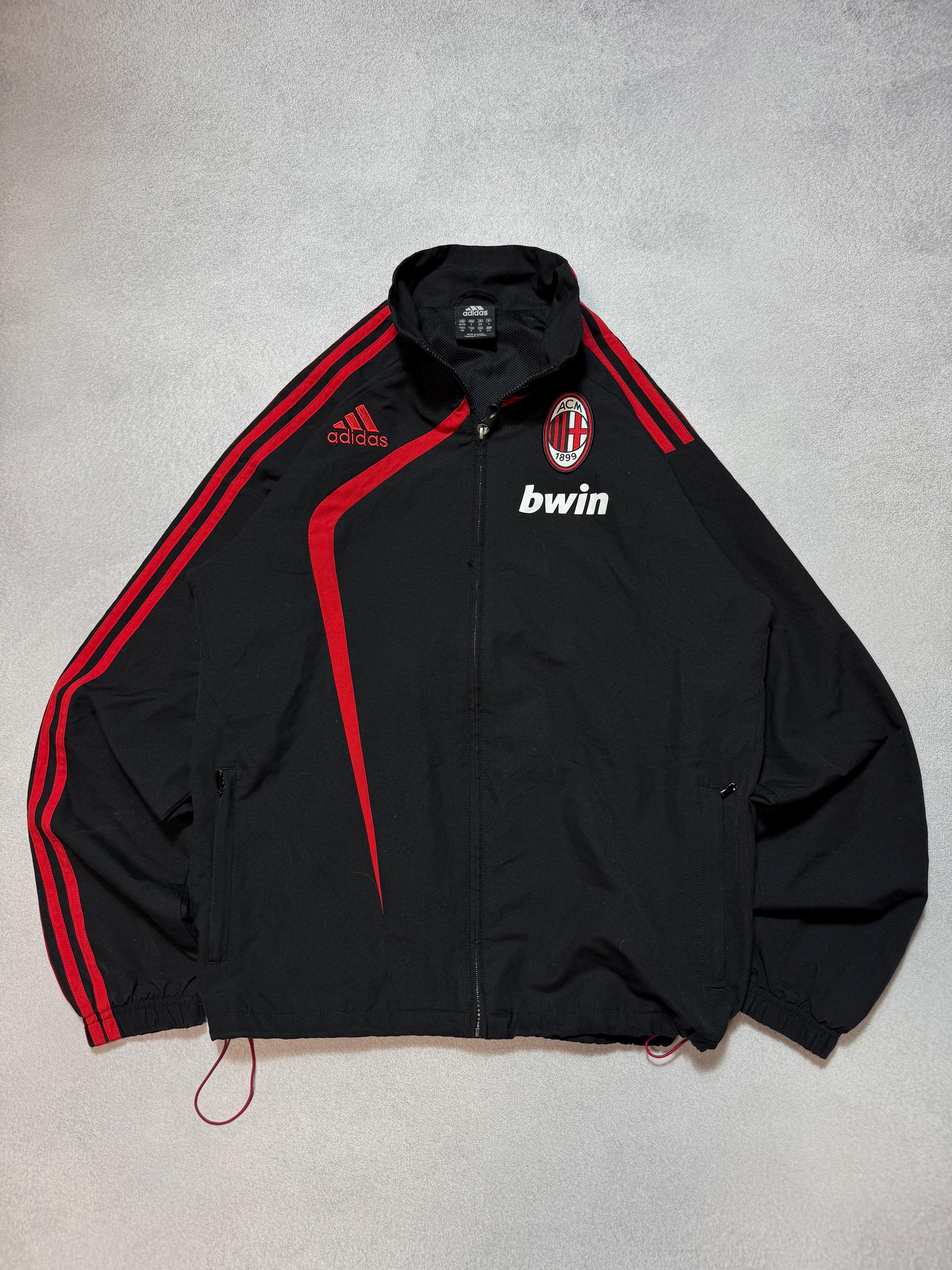  AC Milan 2010トラックジャケット 短丈 Vintage Adidas AC Milan Footbal Track Jacket Soccer 2009/10 Maglia