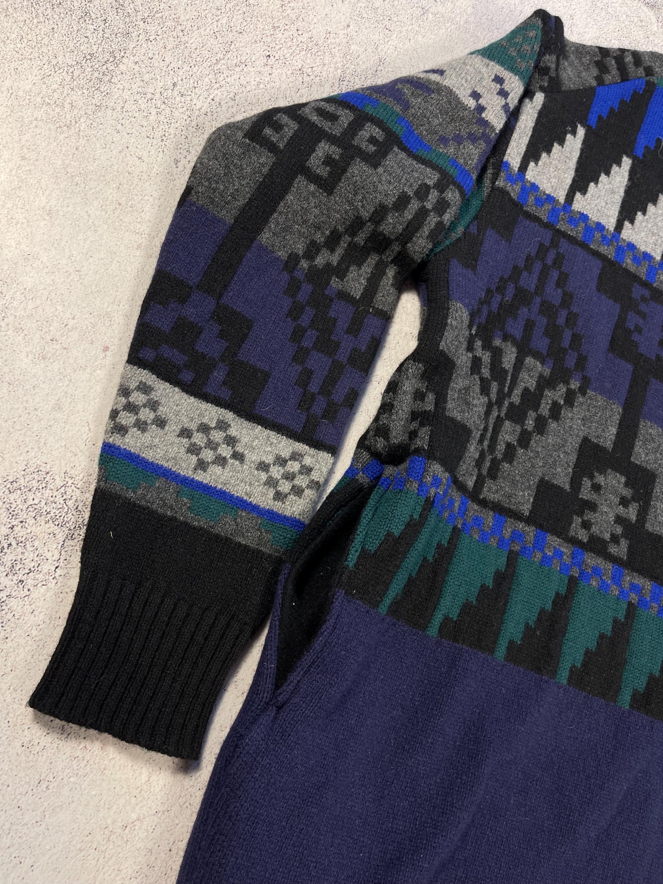 Sacai Japan Vintage Women's Jacquard Geometric Aztec Wool