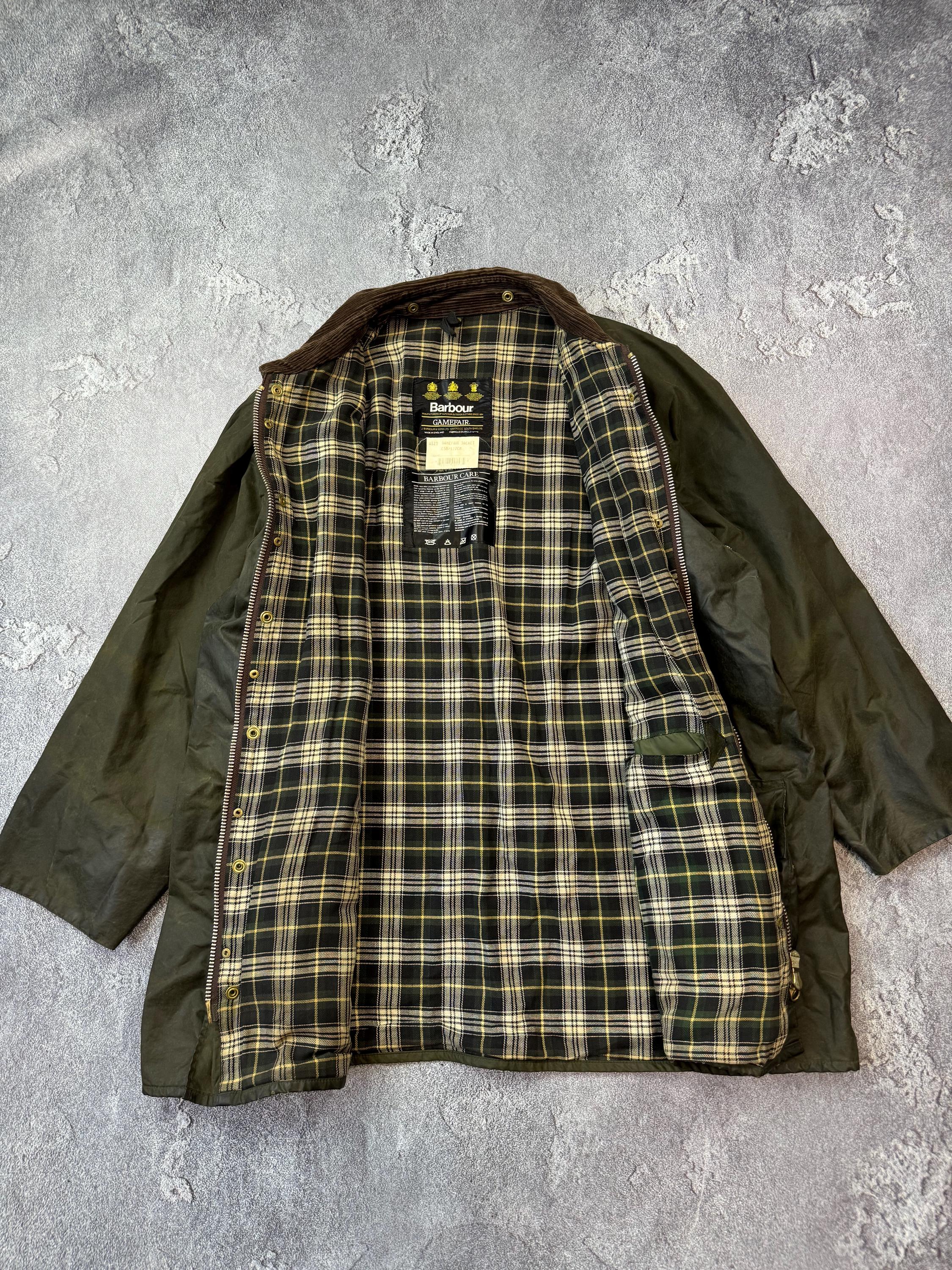 Barbour Game Fair 90s Men's Jacket Size 46 Sage Green Fashion