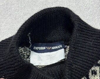 Vintage Emporio Armani 90s Archive Rare Mens Sweater Pure Wool