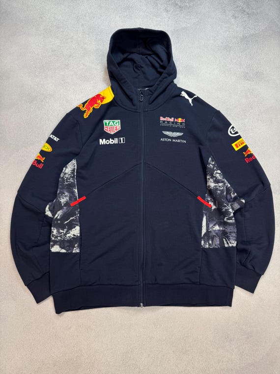 Puma Red Bull Racing Team Aston Martin F1 Vintage Y2K Zip Hoodie