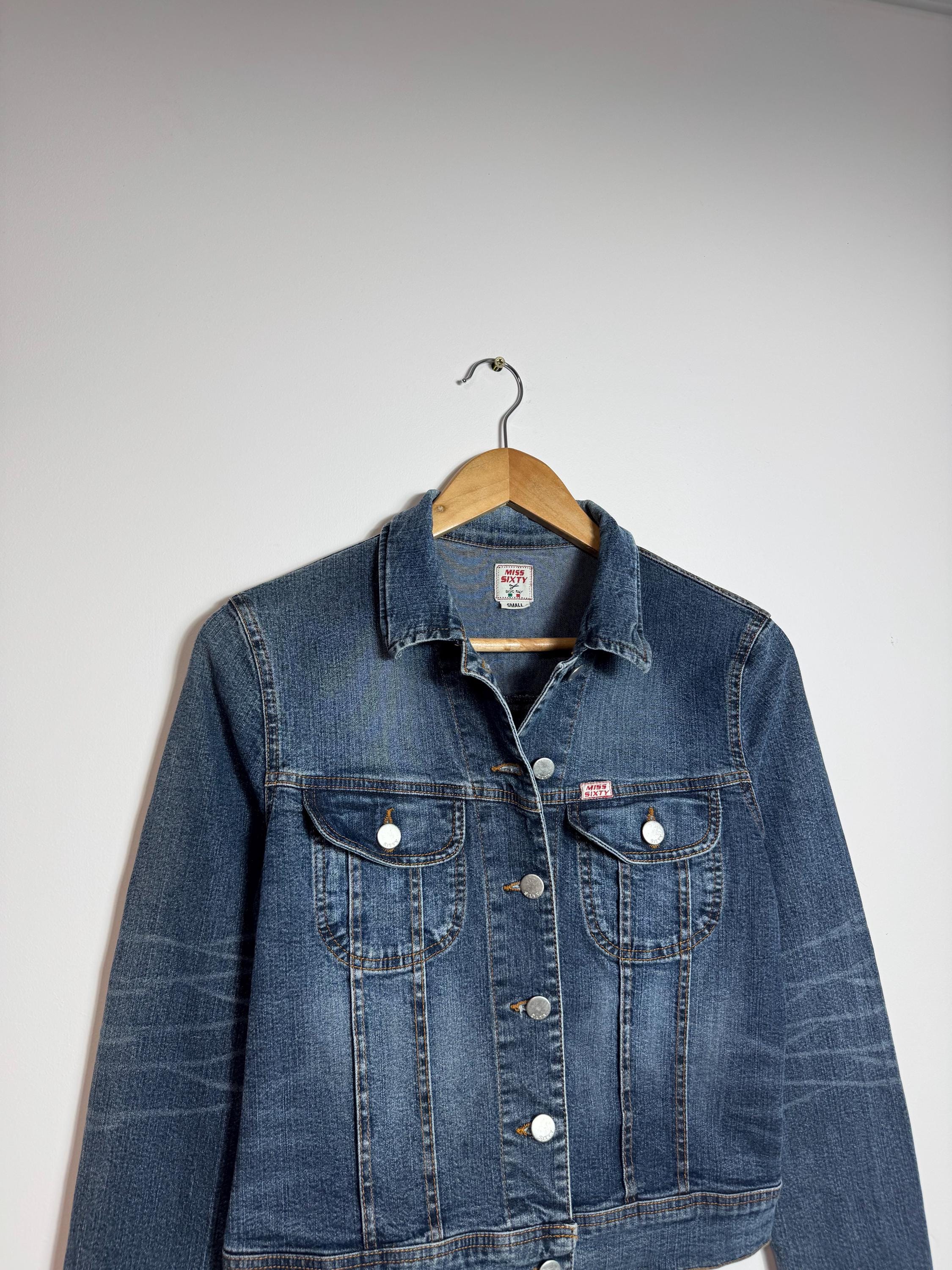 Miss Sixty 60 Jeans Vintage 90s Y2K Denim Jacket Croped Size S - Etsy