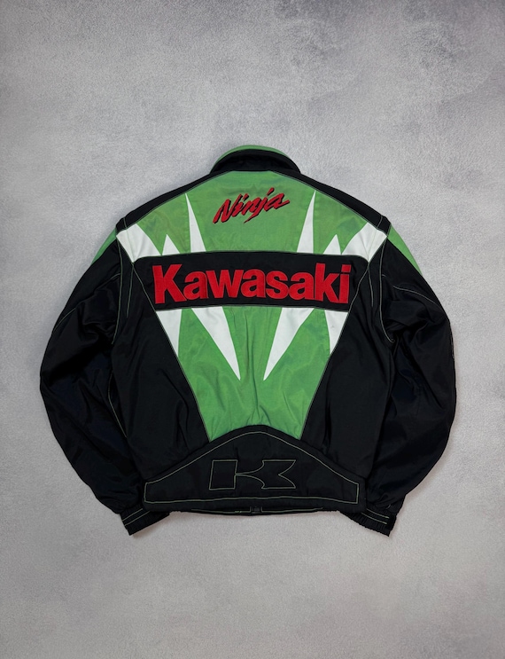 Kawasaki Ninja Vintage Motorcycle Biker Racing Japanese Y2K Jacket