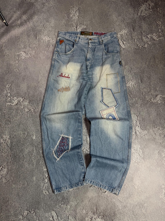 Vintage Akademiks Rap Wide Leg Baggy Fit Y2K Jeans Mens Size 34 - Main Image