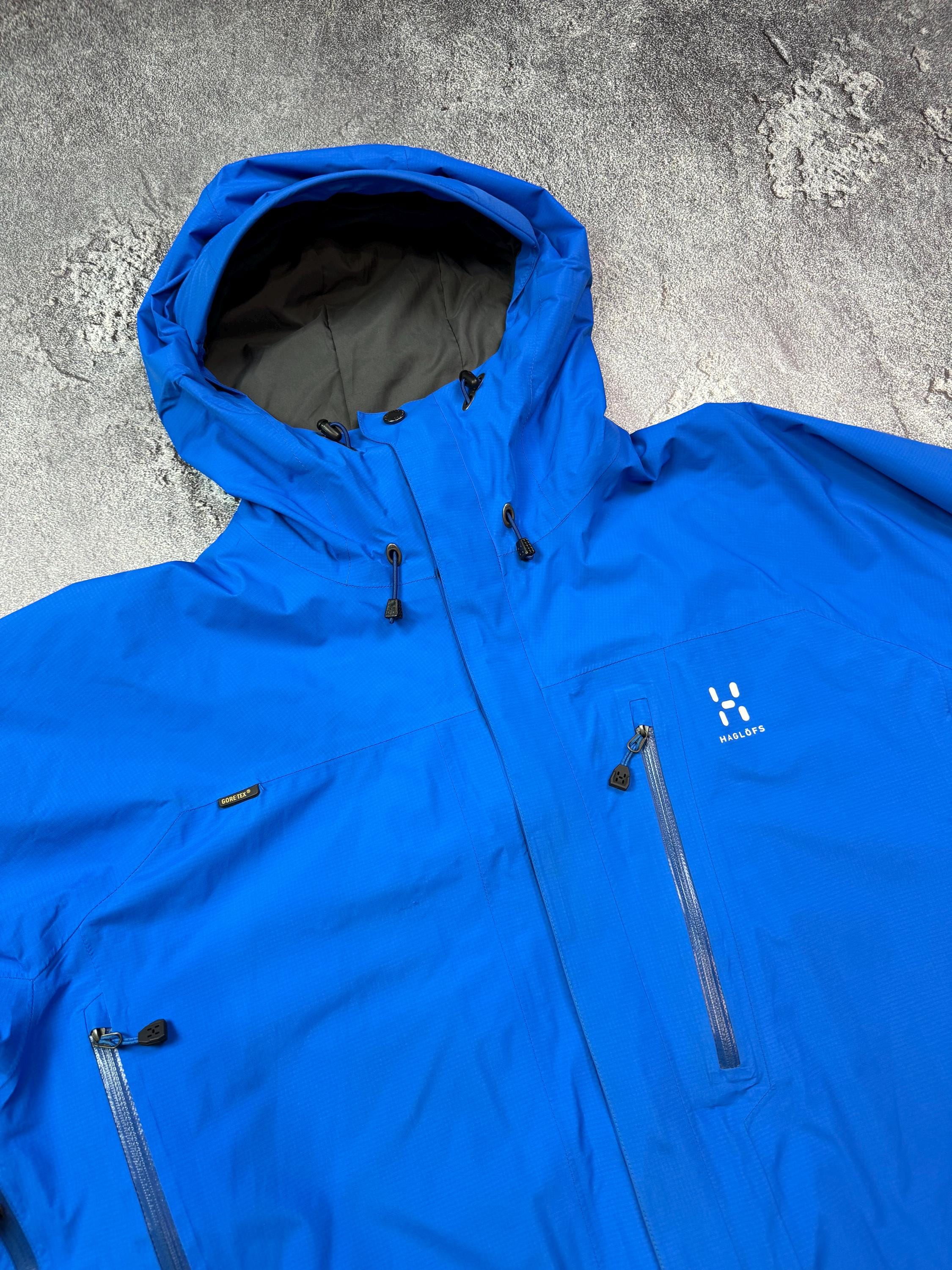 Haglofs Astral/orion Gore-tex Jacket Men's Blue Hooded Ski