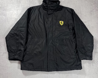 Ferrari 1999 Men's Vintage Black Racing F1 Coat Michael Schumacher Jacket Sz XXL