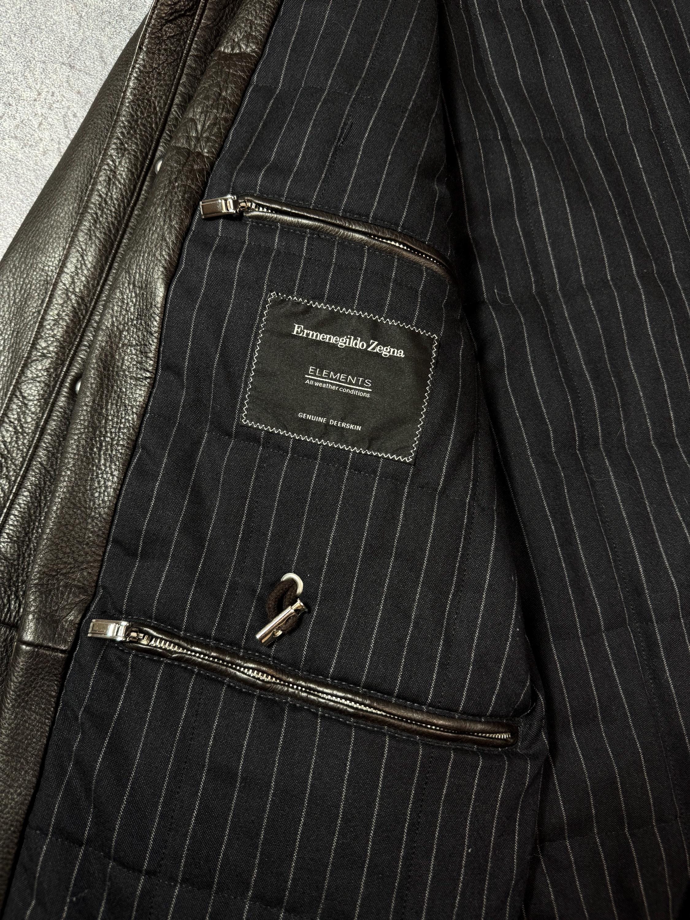 ERMENEGILDO ZEGNA エレメンツ レザー ディアスキン カーコート 高級